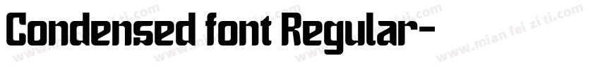 Condensed font Regular字体转换